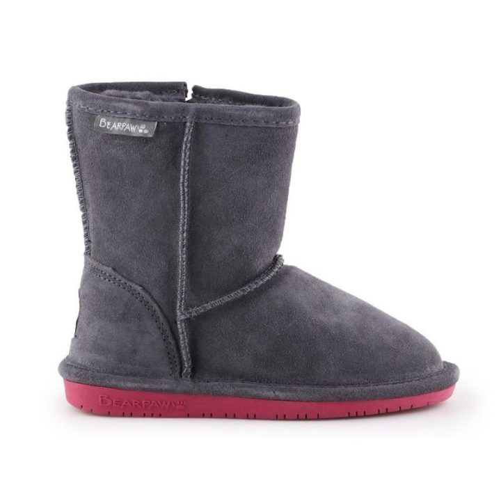 Vaikiški pašiltinti sniego batai su užtrauktuku Bearpaw Emma, pilki