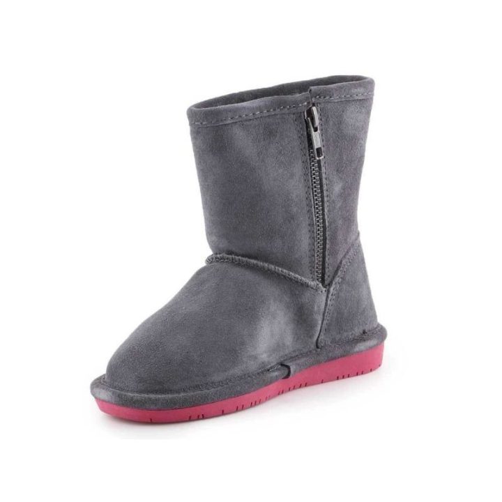 Vaikiški pašiltinti sniego batai su užtrauktuku Bearpaw Emma, pilki