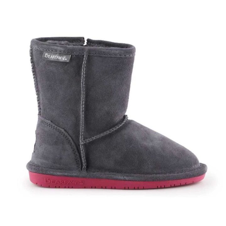 Vaikiški pašiltinti sniego batai su užtrauktuku Bearpaw Emma, pilki