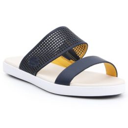 Moteriškos odinės šlepetės Lacoste Natoy, tamsiai mėlynos
