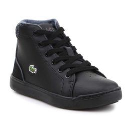 Vaikiški sportbačiai aukštu auliuku Lacoste Explorateur Lace, juodi