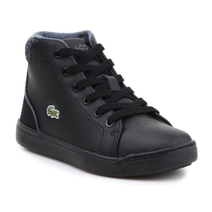 Vaikiški sportbačiai aukštu auliuku Lacoste Explorateur Lace, juodi