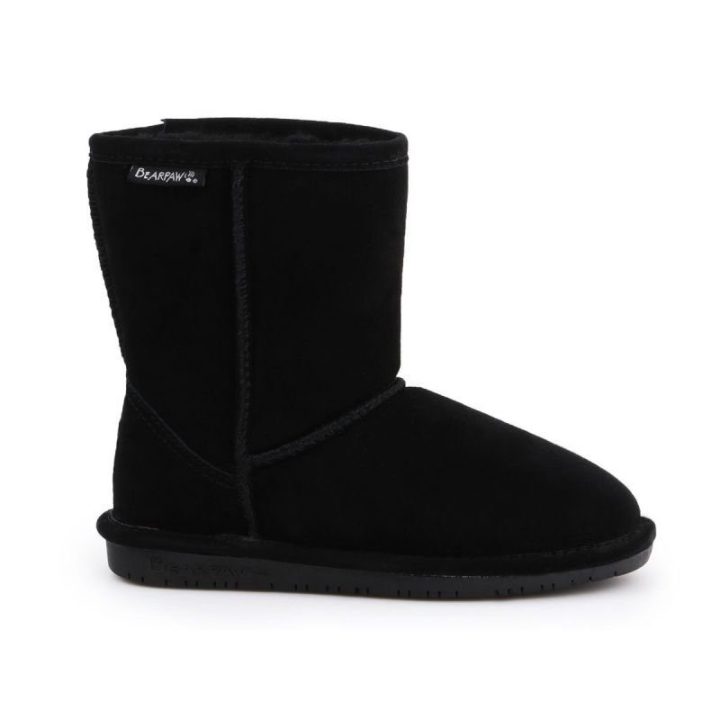 Vaikiški natūralios zomšos aulinukai Bearpaw NeverWet, juodi