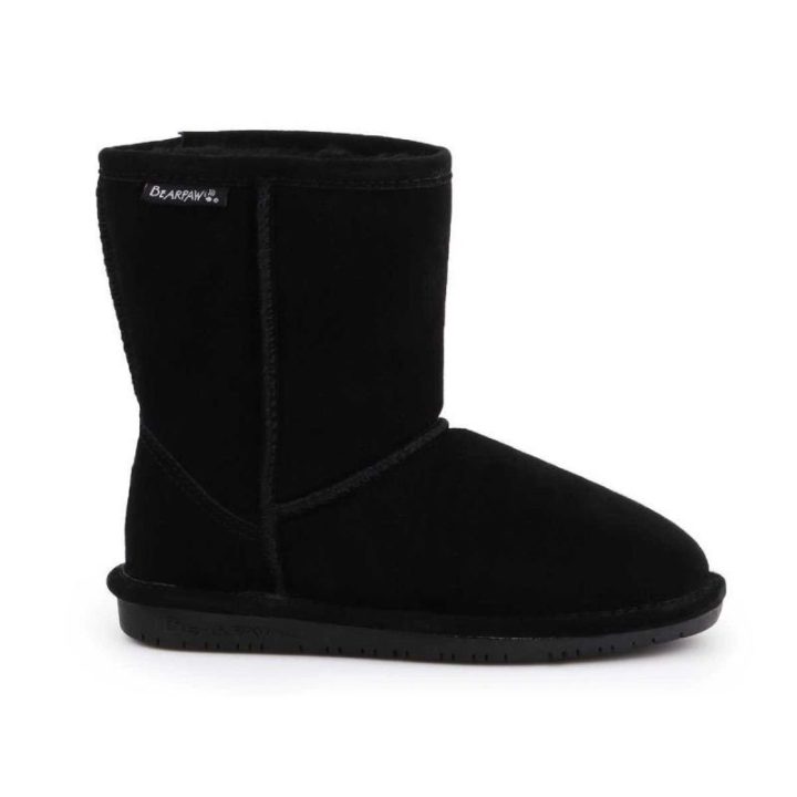 Vaikiški natūralios zomšos aulinukai Bearpaw NeverWet, juodi