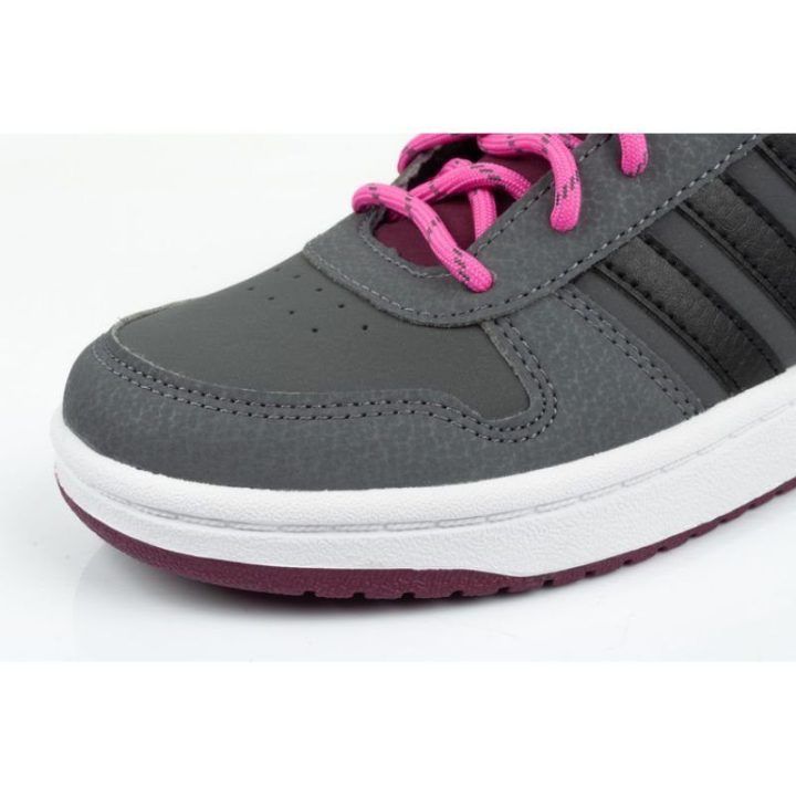 Vaikiški aukšti sportbačiai adidas Hoops Mid 2.0, pilki ir bordo