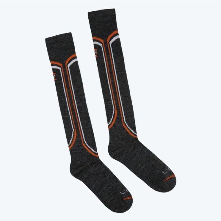 Merino vilnos slidinėjimo kojinės Lorpen Merino Ski Light, juodos