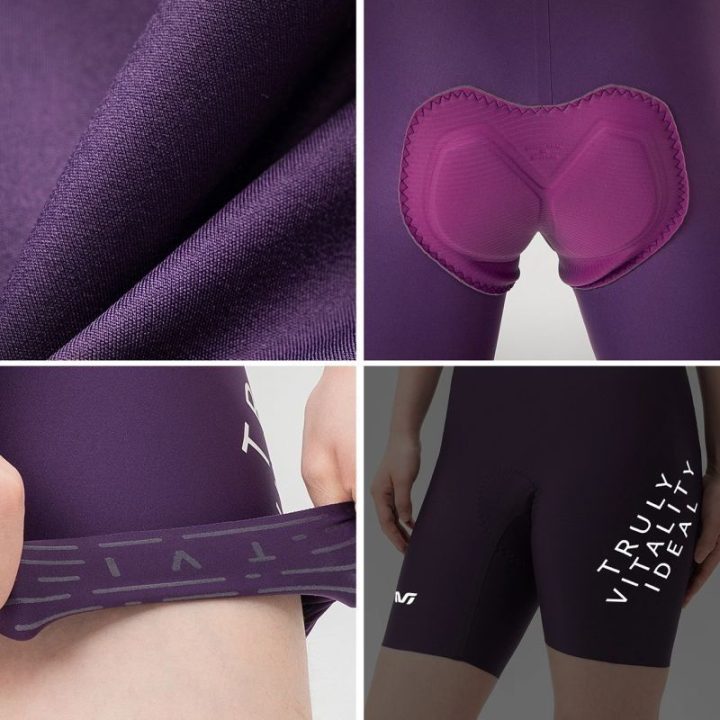 Moteriški dviratininkų šortai Rockbros YDDK017-1, violetiniai