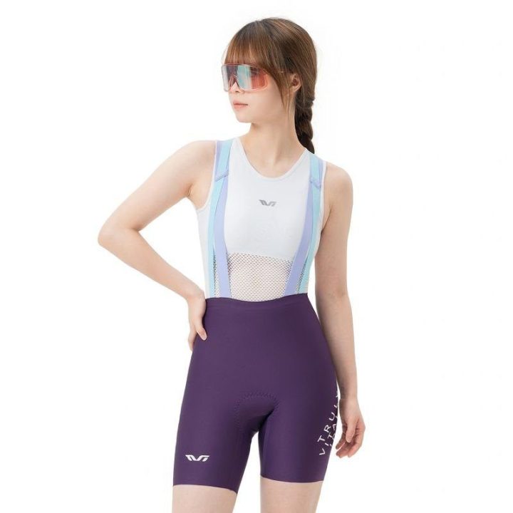 Moteriški dviratininkų šortai Rockbros YDDK017-1, violetiniai