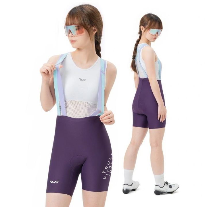 Moteriški dviratininkų šortai Rockbros YDDK017-1, violetiniai