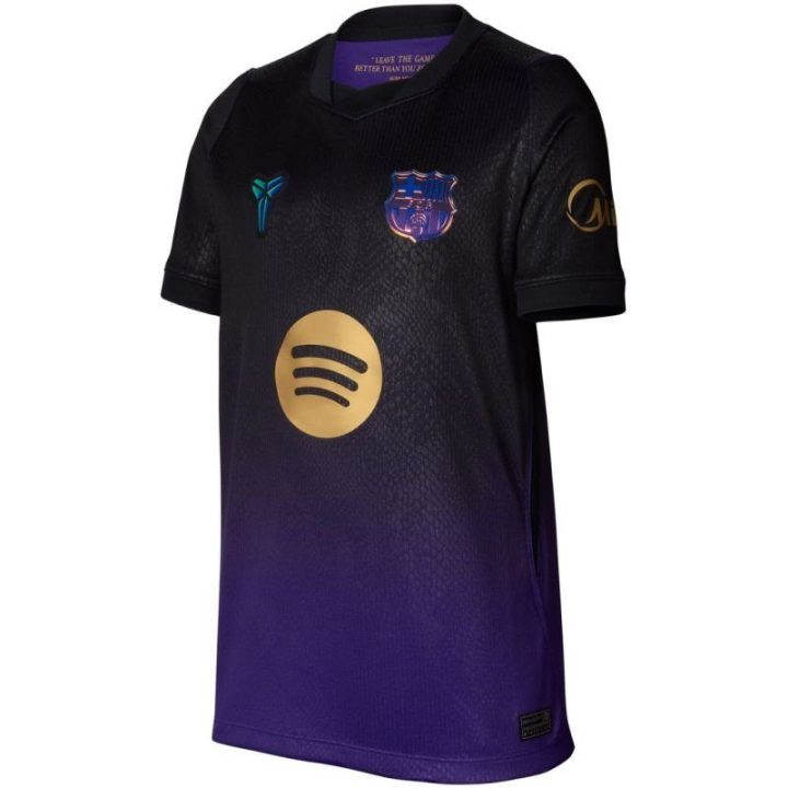 Vaikiški futbolo marškinėliai Nike FC Barcelona 2026/27, violetiniai ir juodi