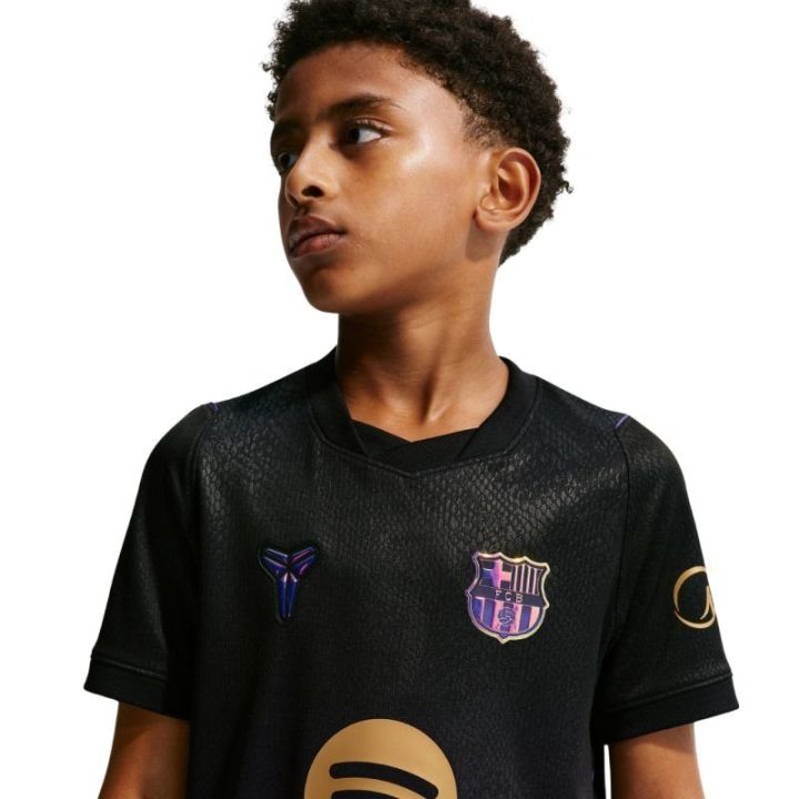 Vaikiški futbolo marškinėliai Nike FC Barcelona 2026/27, violetiniai ir juodi