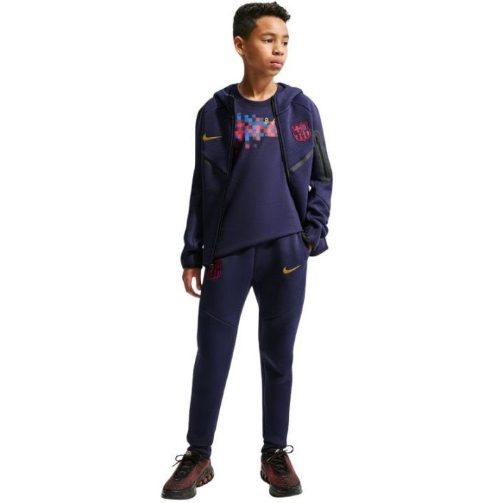 Vaikiškos kelnės Nike FC Barcelona Tech Fleece, tamsiai mėlynos