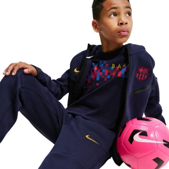 Vaikiškos kelnės Nike FC Barcelona Tech Fleece, tamsiai mėlynos