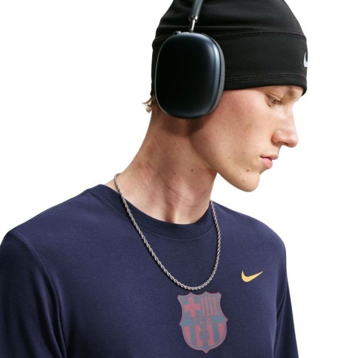 Vyriški medvilniniai marškinėliai Nike FC Barcelona, tamsiai mėlyni