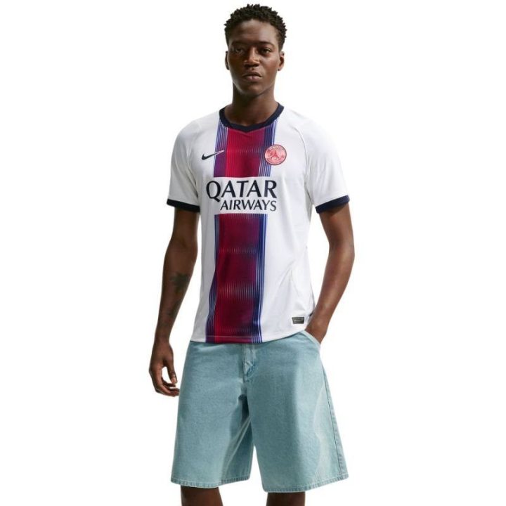 Vyriški futbolo marškinėliai Nike Dri-FIT Paris Saint-Germain, balti