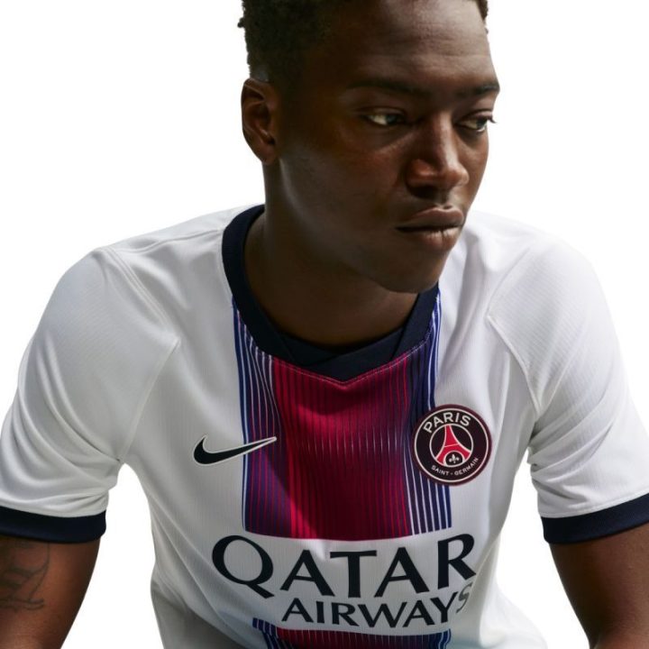 Vyriški futbolo marškinėliai Nike Dri-FIT Paris Saint-Germain, balti