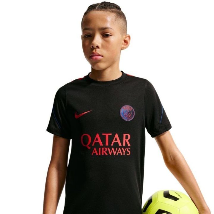 Vaikiški marškinėliai Nike Paris Saint-Germain Strike, juodi