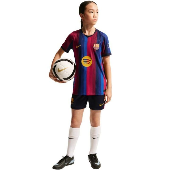 Vaikiški marškinėliai Nike FC Barcelona Match Home, mėlyni ir bordo