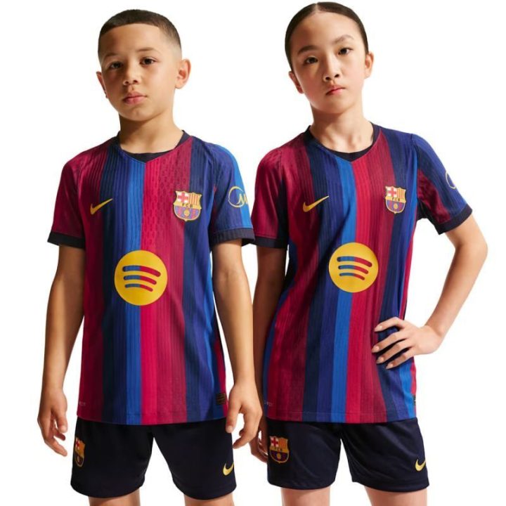 Vaikiški marškinėliai Nike FC Barcelona Match Home, mėlyni ir bordo