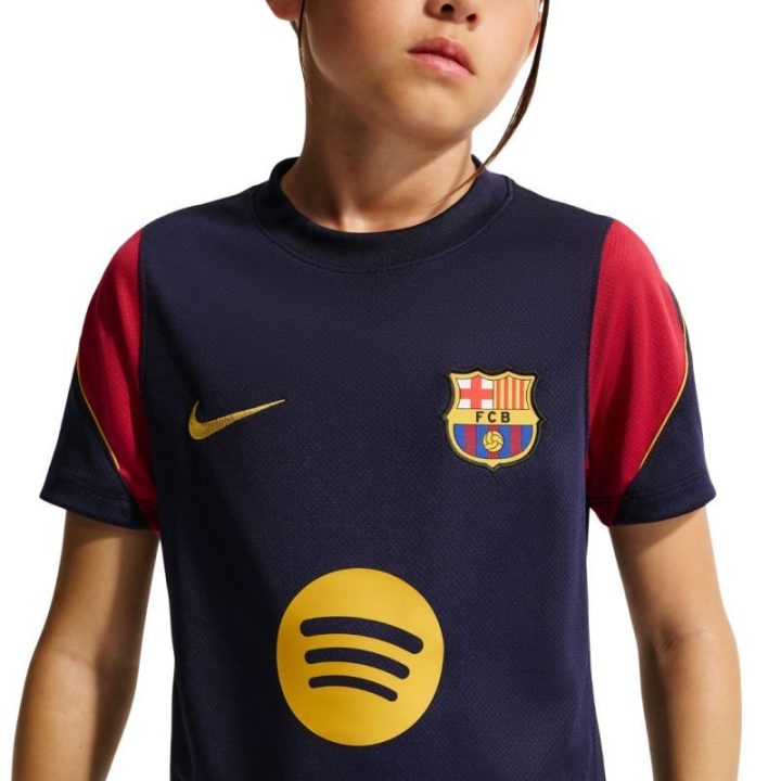 Vaikiški marškinėliai Nike FC Barcelona Strike, tamsiai mėlyni ir bordo