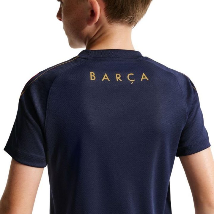 Vaikiški marškinėliai Nike FC Barcelona Strike, tamsiai mėlyni ir bordo