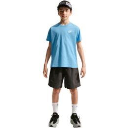Vaikiški medvilniniai marškinėliai Nike Sportswear, žydri