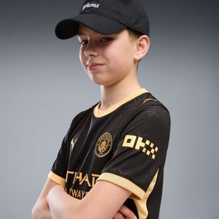 Vaikiški futbolo marškinėliai išvykų rungtynėms Puma Manchester City