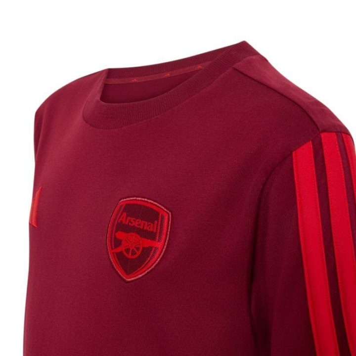Vaikiški medvilniniai marškinėliai adidas Arsenal FC, bordo