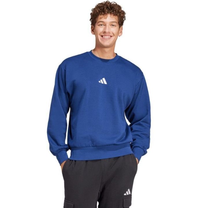 Vyriškas medvilninis džemperis adidas Essentials Feelcozy, mėlynas