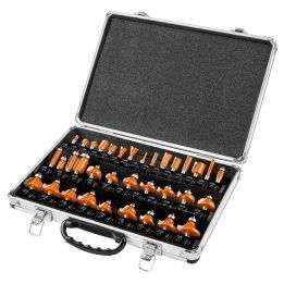 Kietlydinio frezų rinkinys su 8 mm kotu NEO Tools, 35 vnt