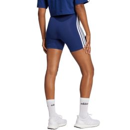 Moteriški šortai aukštu liemeniu adidas Essentials 3-Stripes, mėlyni