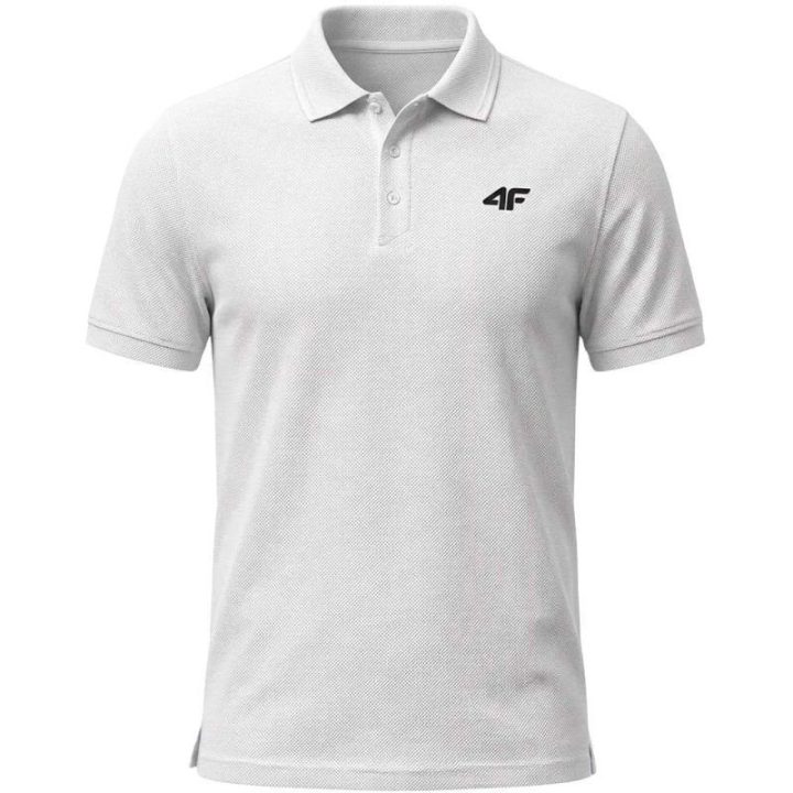 Vyriški medvilniniai polo marškinėliai 4F M0771, balti