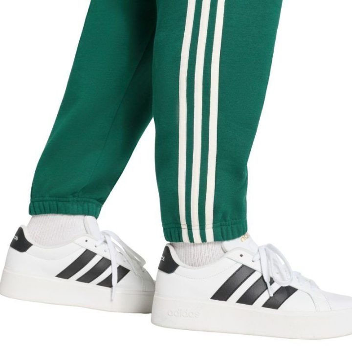 Vyriškos medvilninės kelnės adidas Essentials 3-Stripes, žalios