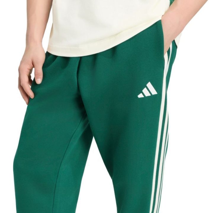 Vyriškos medvilninės kelnės adidas Essentials 3-Stripes, žalios
