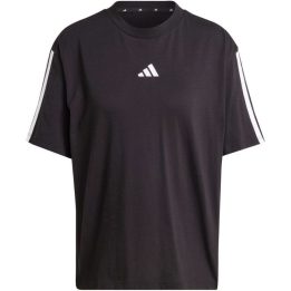 Moteriški marškinėliai adidas Essentials 3-Stripes Boyfriend, juodi