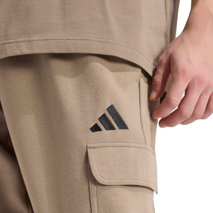 Vyriškos kargo kelnės adidas Essentials Feelcozy Cargo, smėlio