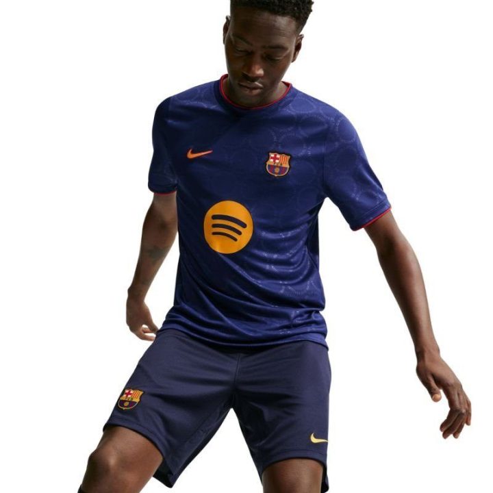Vyriški marškinėliai Nike FC Barcelona Third, tamsiai mėlyni