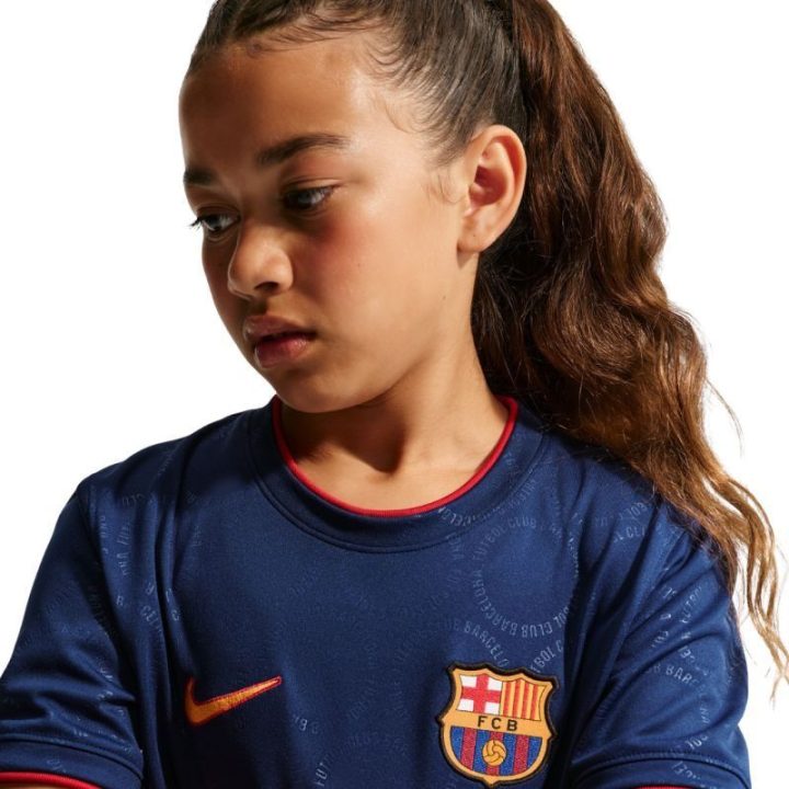 Vaikiški futbolo marškinėliai Nike FC Barcelona Third, tamsiai mėlyni