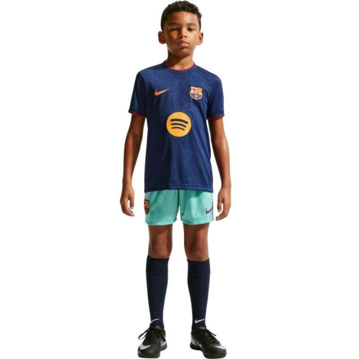 Vaikiški futbolo marškinėliai Nike FC Barcelona Third, tamsiai mėlyni