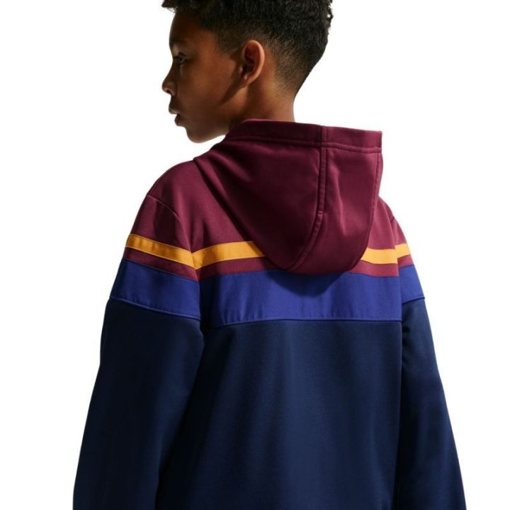 Vaikiškas sportinis kostiumas su Dri-FIT Nike FC Barcelona Home, tamsiai mėlynas ir bordo