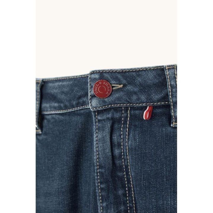 Vyriški džinsai Paul&Shark Red Rivet, vidutinio tamsumo mėlyni