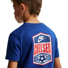 Vaikiški medvilniniai marškinėliai Nike Chelsea FC Premier, mėlyni