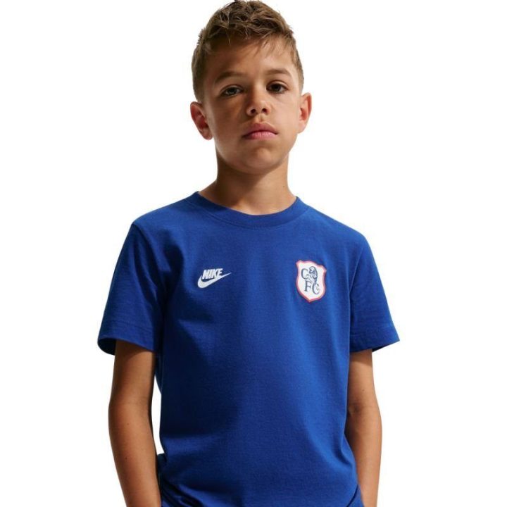 Vaikiški medvilniniai marškinėliai Nike Chelsea FC Premier, mėlyni