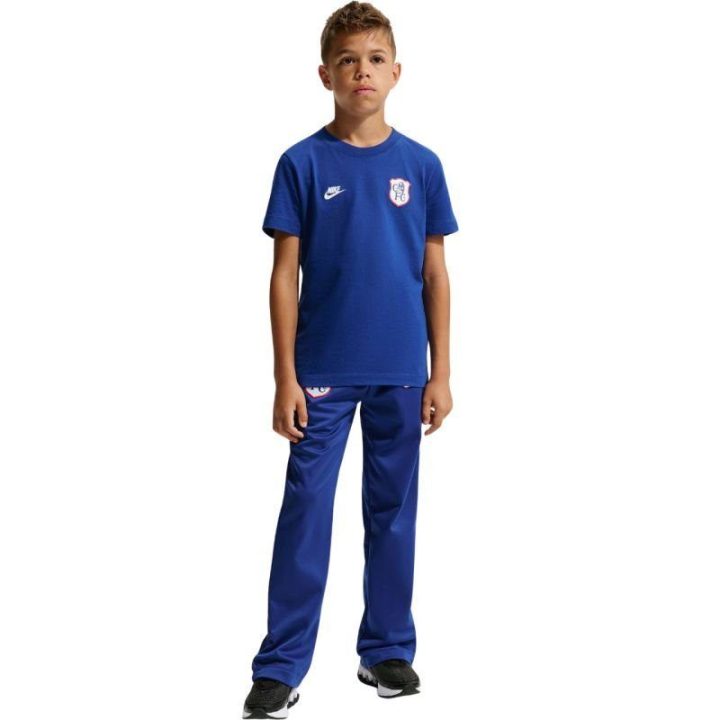 Vaikiški medvilniniai marškinėliai Nike Chelsea FC Premier, mėlyni