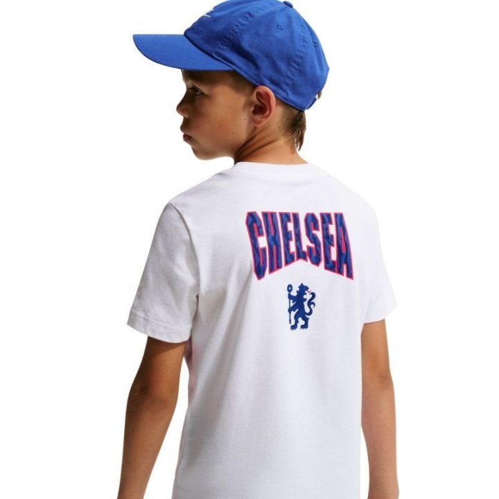Vaikiški medvilniniai marškinėliai Nike Chelsea F.C., balti