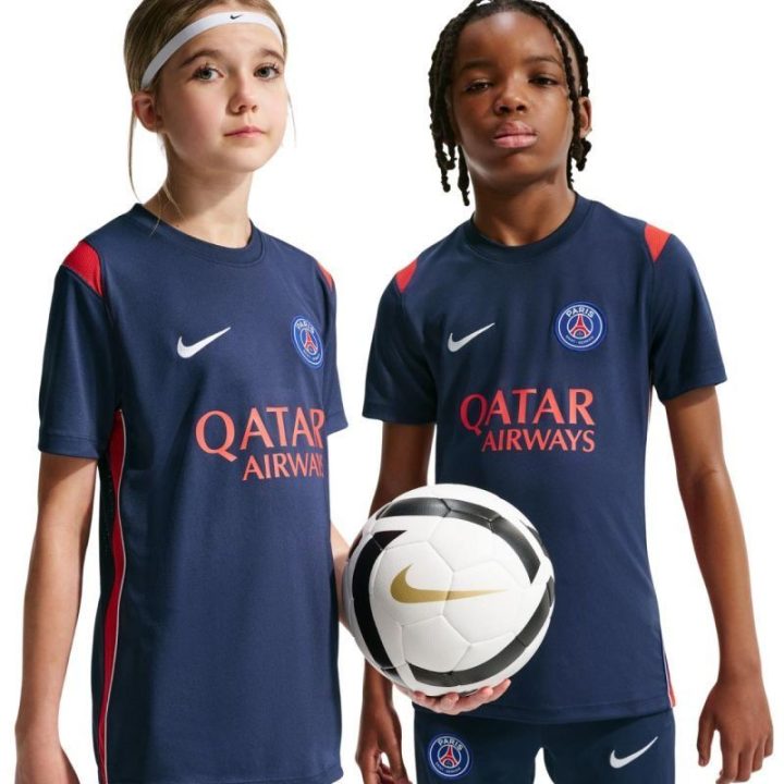 Vaikiški marškinėliai Nike Paris Saint-Germain, tamsiai mėlyni