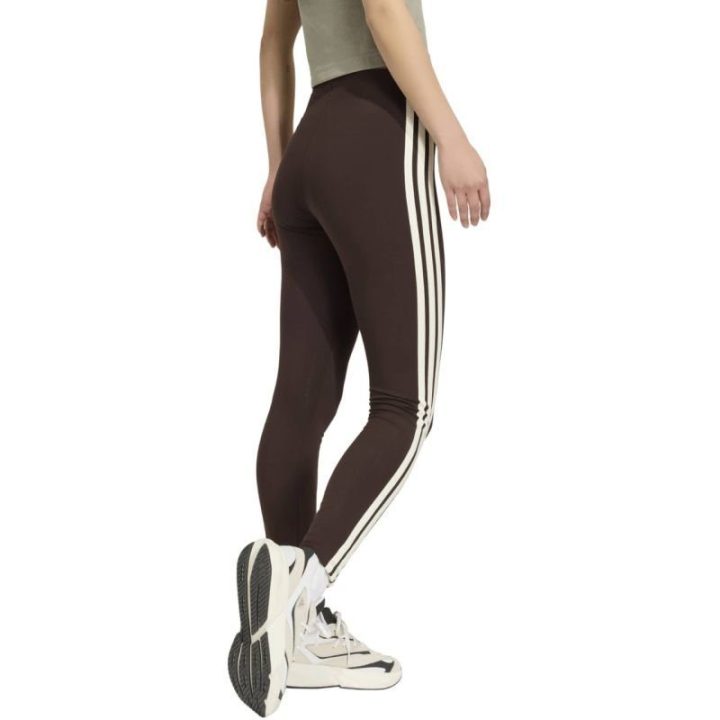 Moteriškos medvilninės tamprės adidas Essentials 3-Stripes, rudos