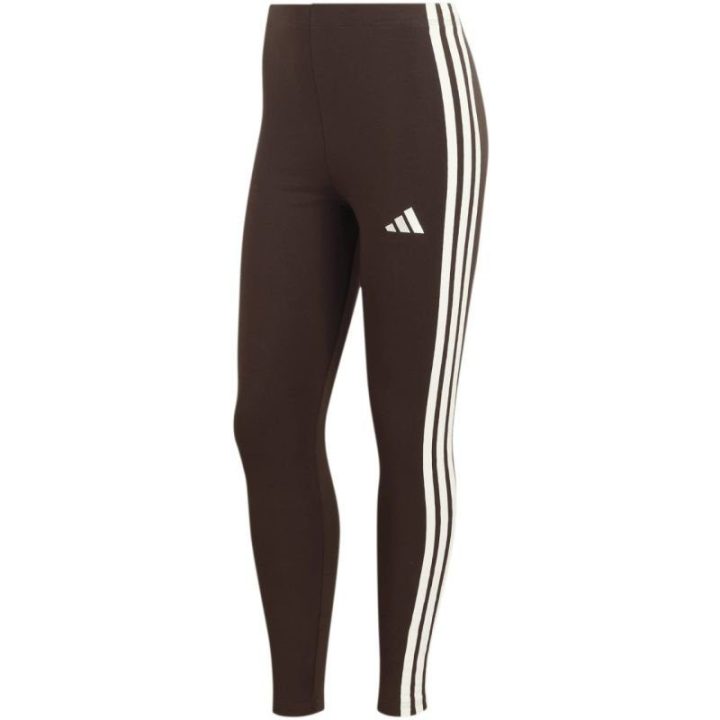 Moteriškos medvilninės tamprės adidas Essentials 3-Stripes, rudos