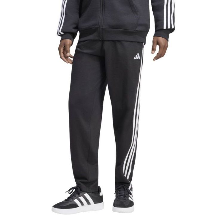 Vyriškos laisvo kirpimo kelnės adidas Essentials 3-Stripes, juodos
