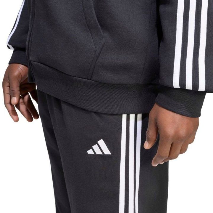 Vyriškos laisvo kirpimo kelnės adidas Essentials 3-Stripes, juodos